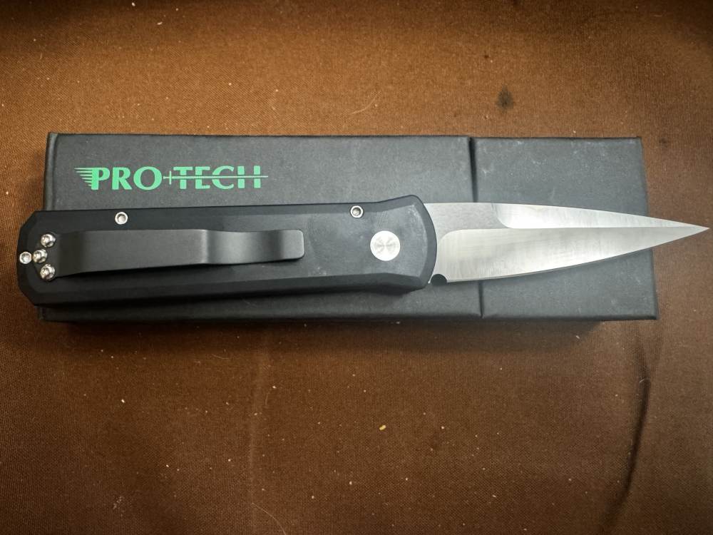Pro Tech Godson Automatic black Aluminum 3.15" 20CV Satin 721-MOP-20CV NEW -img-0