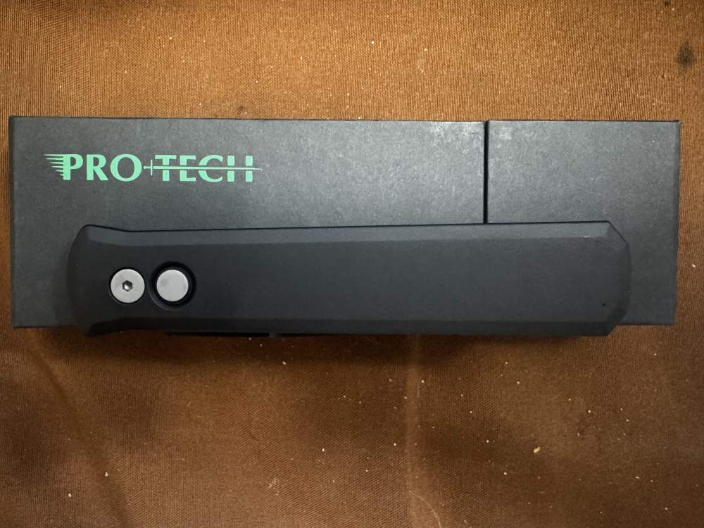 Pro Tech Godfather 921 black handle DLC Black Plain Edge -img-3