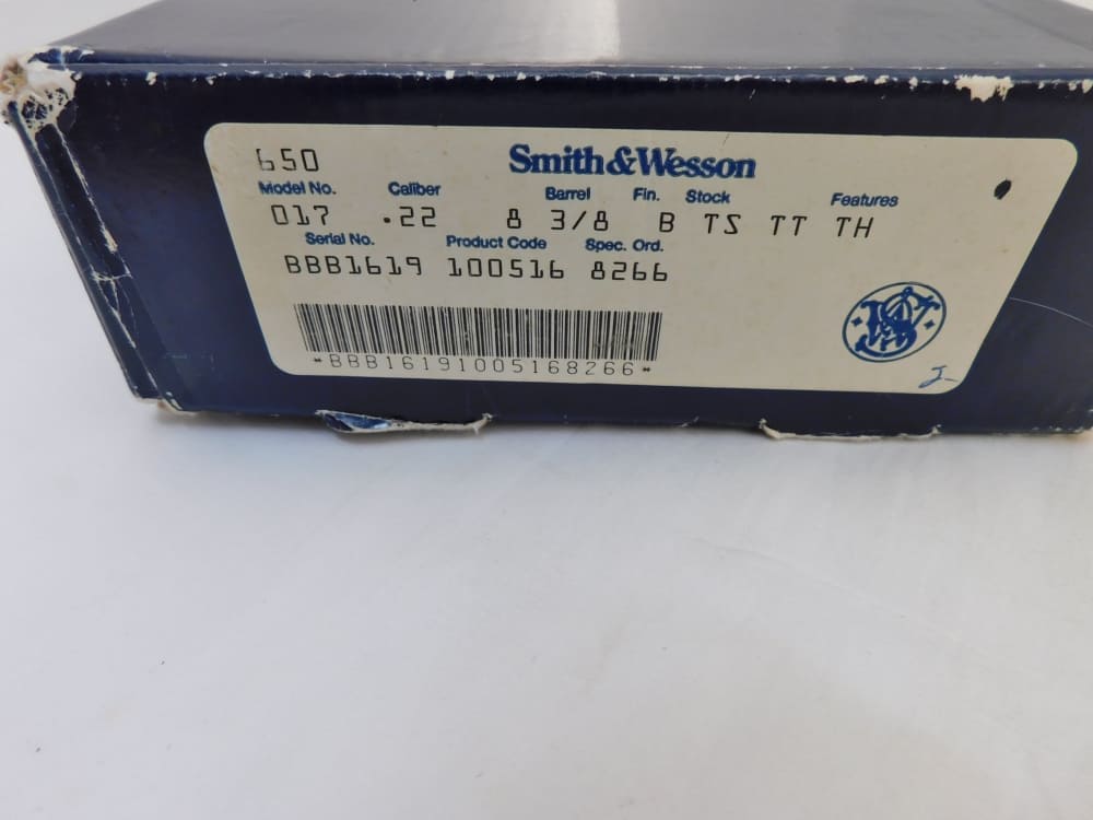 1988 Smith Wesson 17 K22 Masterpiece 8 3/8 In The Box-img-2