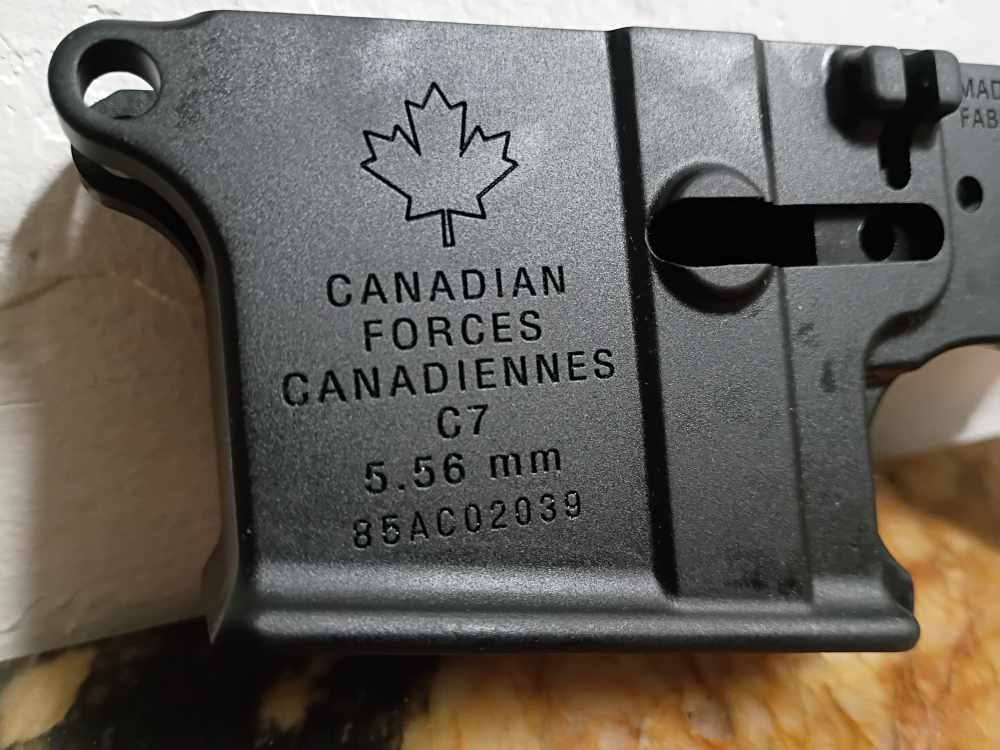 Canadian C7 M16 pocket cut AR-15 lower receiver Clone LIVE ready to build.-img-0