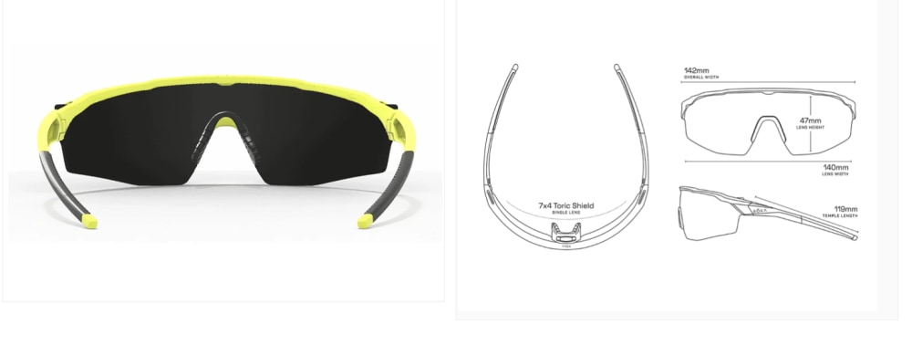 ROKA SR-1 Sunglasses Gloss Fluoro Frame Black Mirror Lens-img-2