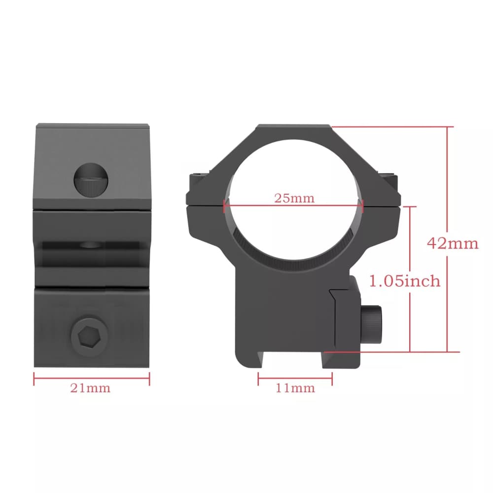 1'' Scope Rings 3/8' Dovetail Medium Profile .22 caliber Riflescope rings 2-img-3