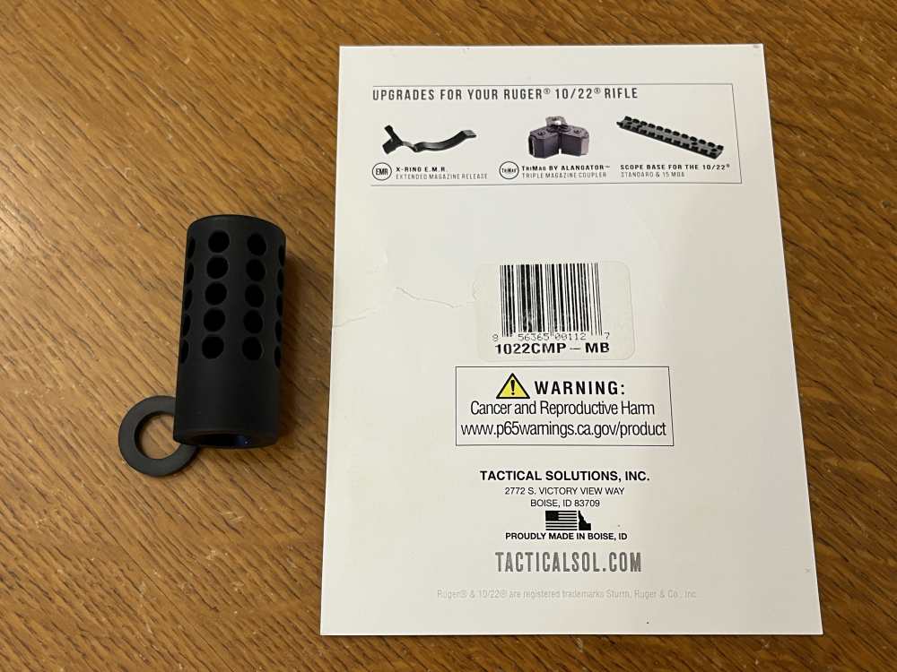 Tactical Solutions TacSol X-Ring Compensator 22LR Muzzle Brake 1/2-28 TPI-img-1