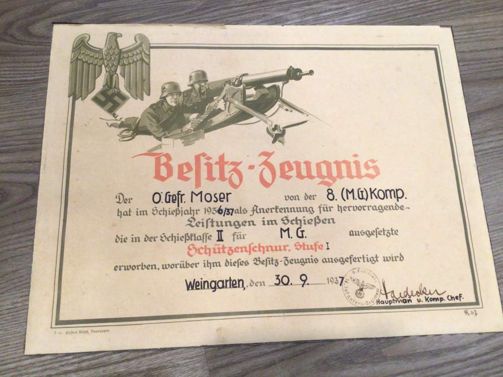 WWII German Award Document W/Original Package Board Marked-img-0