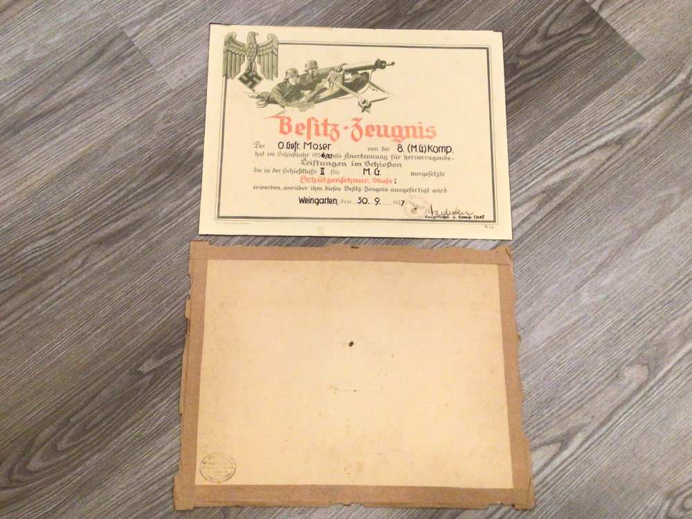 WWII German Award Document W/Original Package Board Marked-img-7