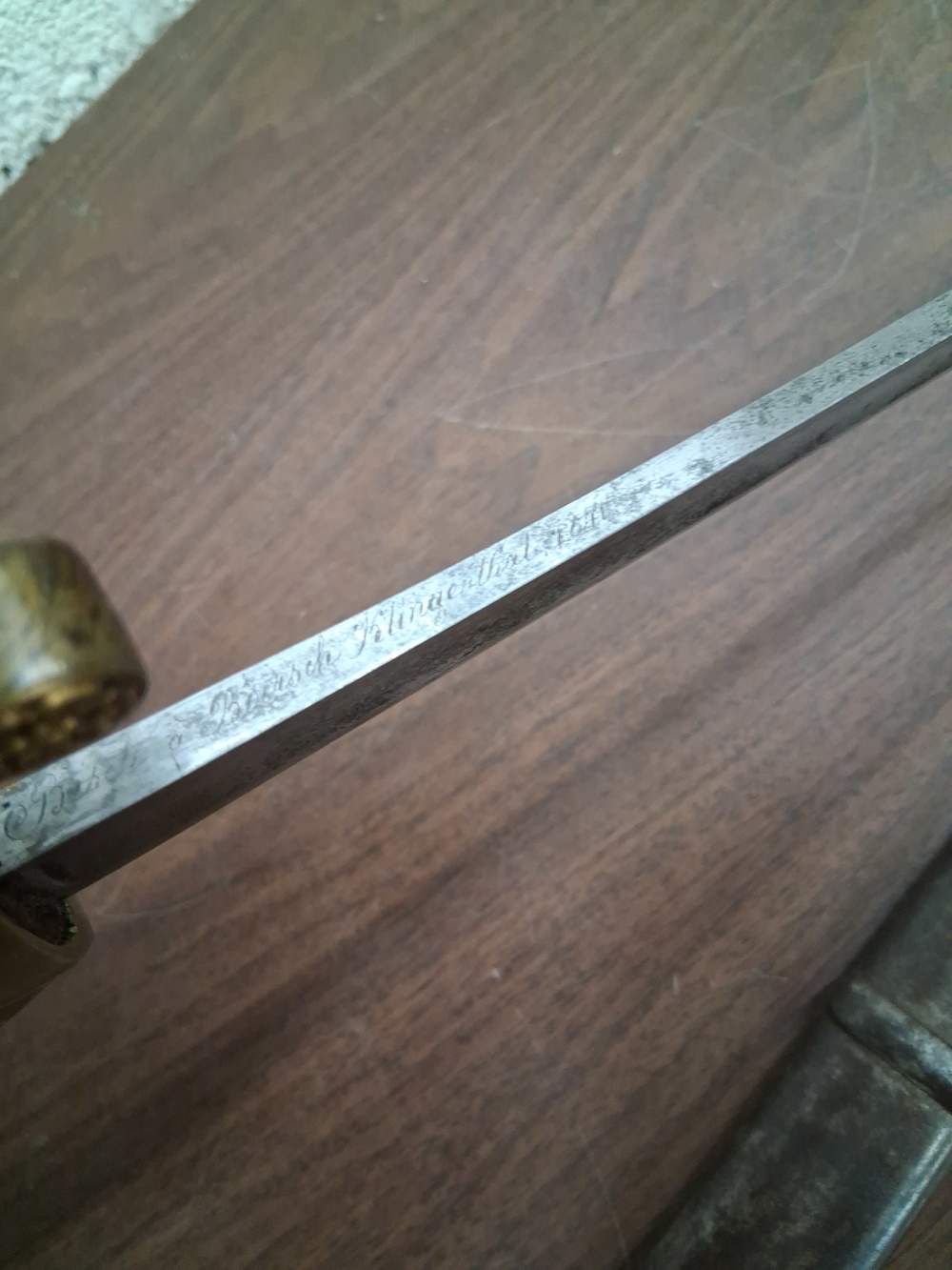 French mounted officers artillery saber & scabbard Klingenthal dated 1841-img-12