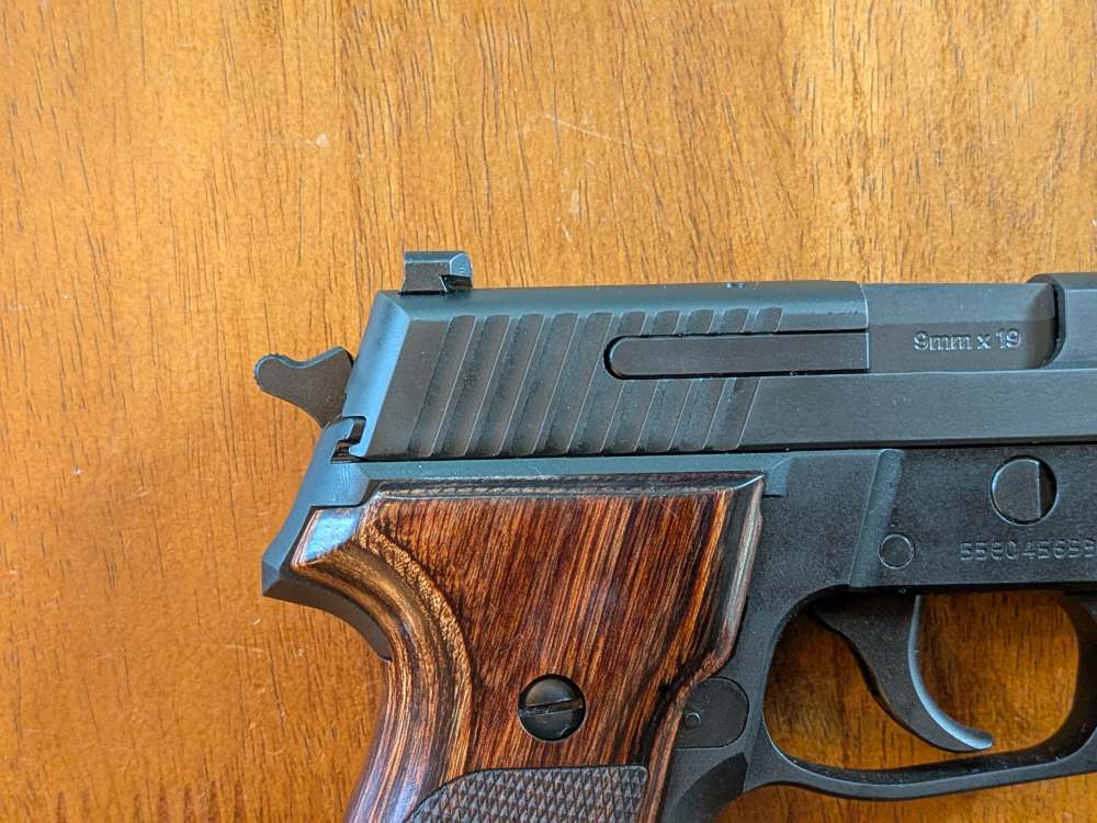 Sig Sauer P229 9mm – Factory Walnut Grips – Barely Fired-img-14