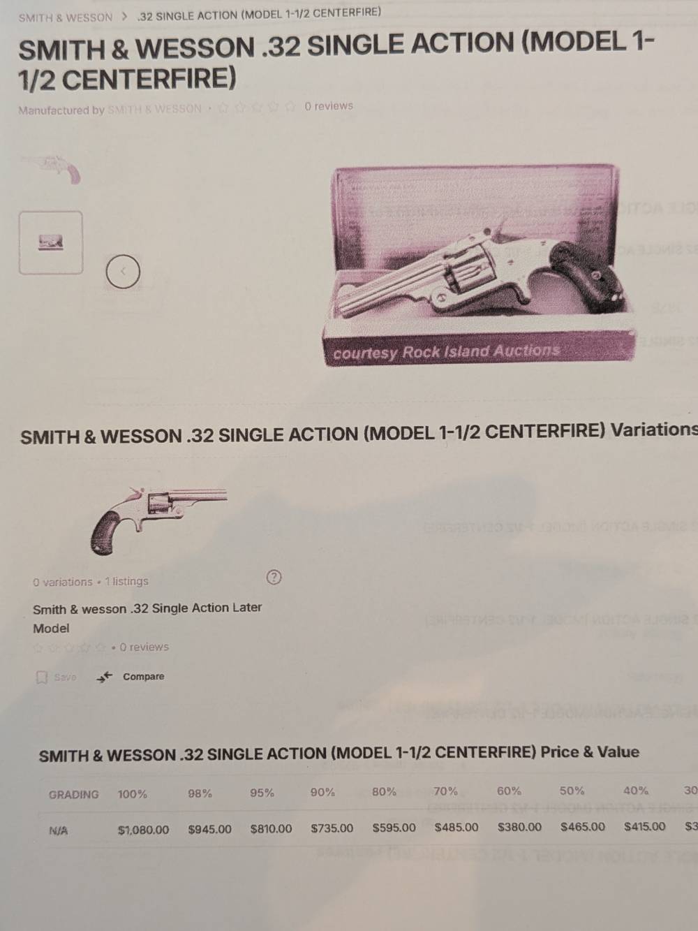 Antique Smith & Wesson Model 1-1/2 Centerfire - .32 S&W - Serial #52293-img-18