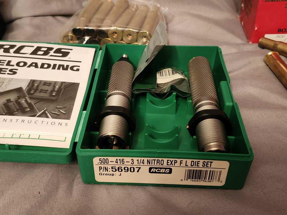 500/416 NE, 3-1/4 Dies bullets and Brass! Large lot! NR-img-1