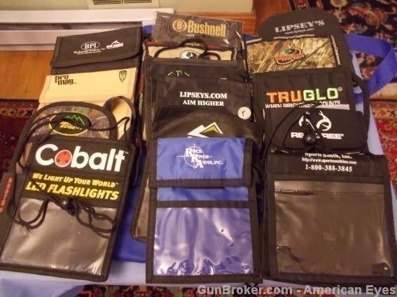 One lot 25 + Show Badge Holders & S&W Tote-img-0