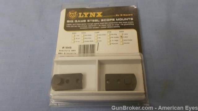 LYNX Scope Mount 2PC Anschutz 64/64M #1845 W/Rings-img-5
