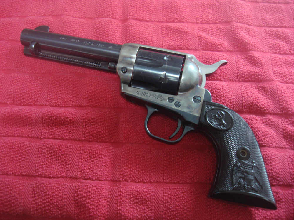 COLT SINGLE ACTION ARMY 3RD GEN 45 COLT 4 3/4 BARREL MATCH BOX PENNY NO RES-img-1