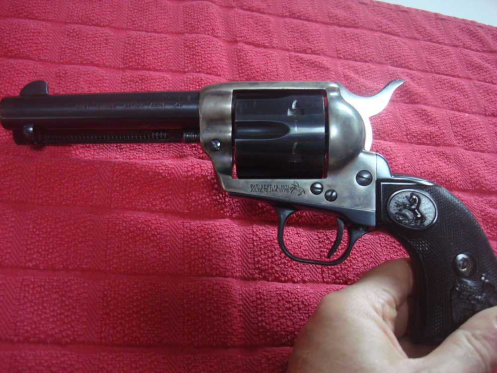 COLT SINGLE ACTION ARMY 3RD GEN 45 COLT 4 3/4 BARREL MATCH BOX PENNY NO RES-img-44