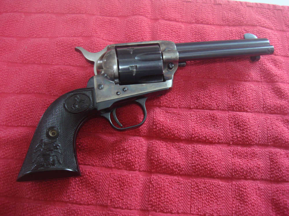 COLT SINGLE ACTION ARMY 3RD GEN 45 COLT 4 3/4 BARREL MATCH BOX PENNY NO RES-img-3