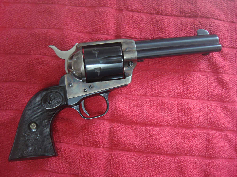 COLT SINGLE ACTION ARMY 3RD GEN 45 COLT 4 3/4 BARREL MATCH BOX PENNY NO RES-img-2