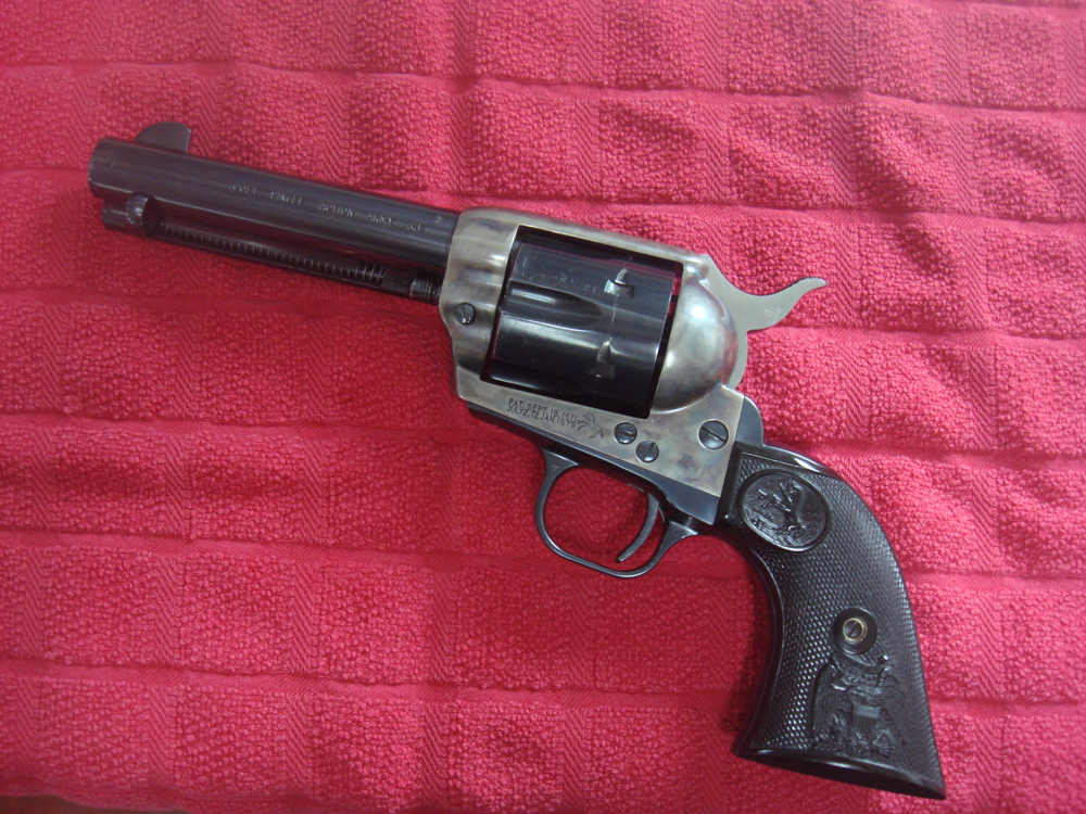 COLT SINGLE ACTION ARMY 3RD GEN 45 COLT 4 3/4 BARREL MATCH BOX PENNY NO RES-img-0