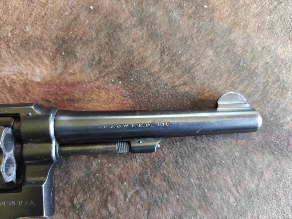 Smith and Wesson .38 M&P Pre-Model 10 .38 Special 5" Double Action Revolver-img-4