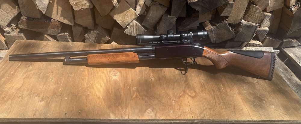 Mossberg 500A 12 gauge  24” Rifled /Ported Slug Gun Tasco 4X Scope-img-1