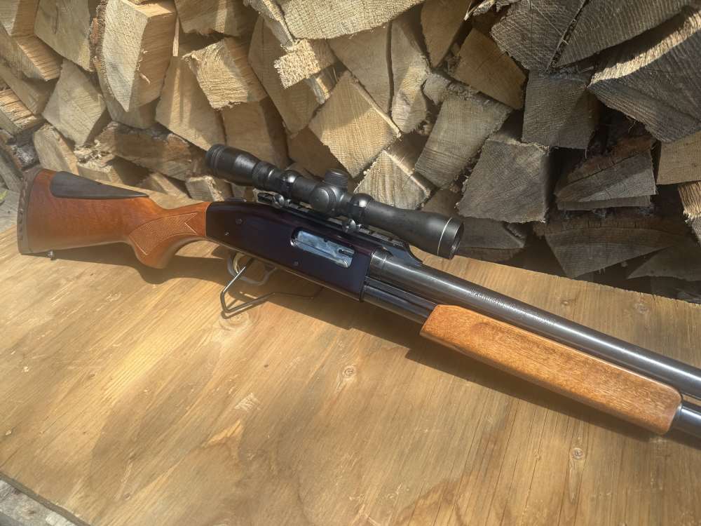 Mossberg 500A 12 gauge  24” Rifled /Ported Slug Gun Tasco 4X Scope-img-2