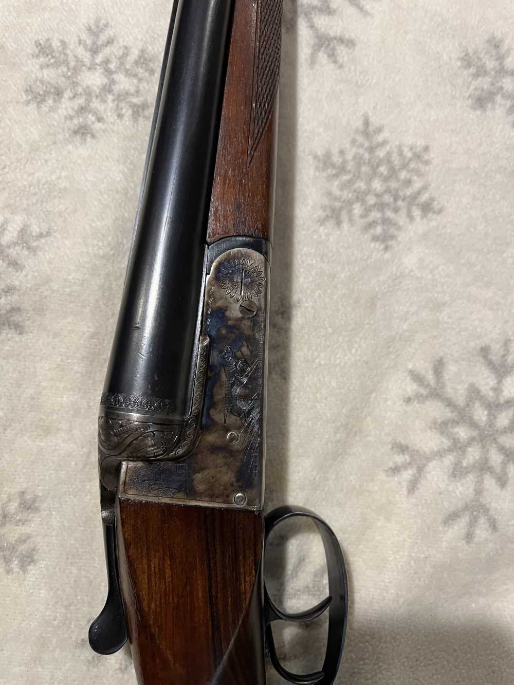 Spanish Boxlock 12 gauge side by side shotgun -img-1