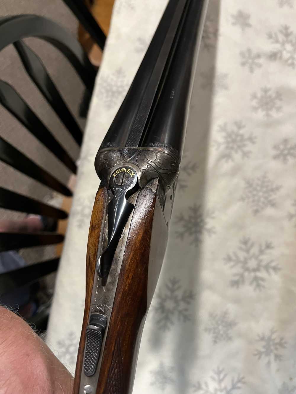 Spanish Boxlock 12 gauge side by side shotgun -img-2