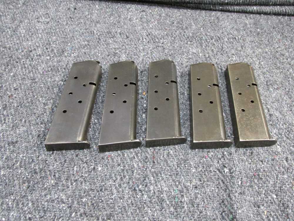 5 ORIGINAL USGI COLT MODEL 1911, .45 acp CALIBER PISTOL MAGAZINES-img-0