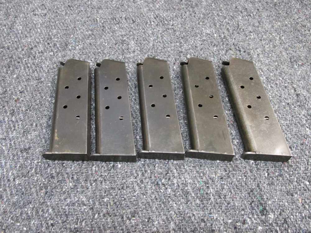 5 ORIGINAL USGI COLT MODEL 1911, .45 acp CALIBER PISTOL MAGAZINES-img-2