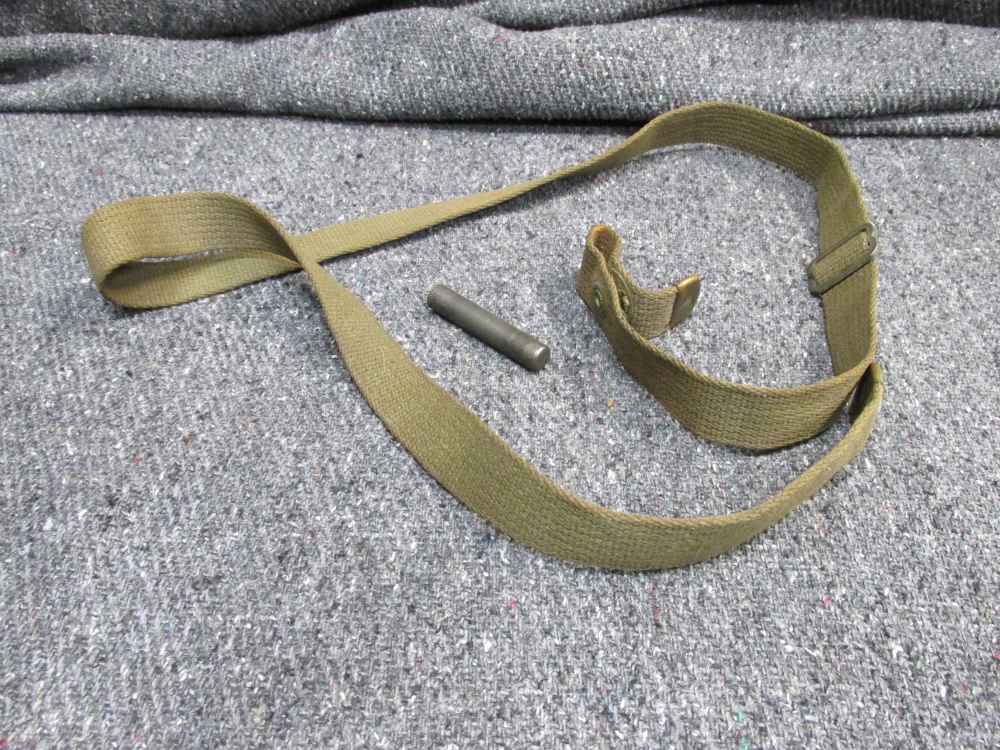 POST WWII USGI M1 CARBINE SLING WITH OILER-ORIGINAL-COMPLETE-FULL LENGTH-img-0