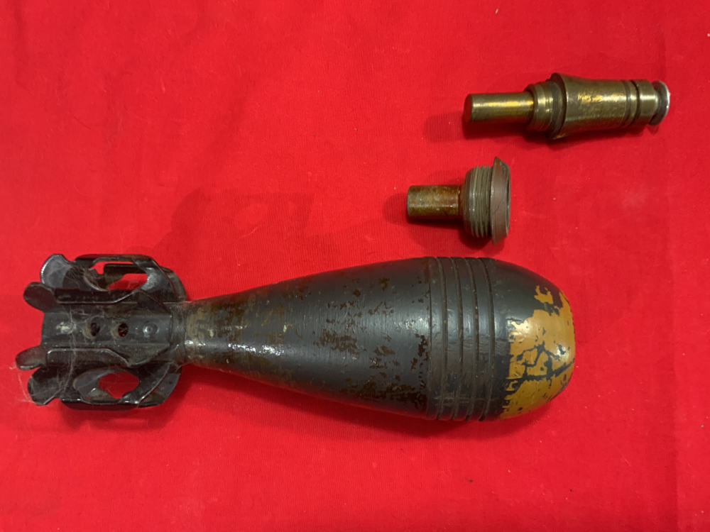 Original WWII French Brandt 60mm internally Fragmented 60mm Mortar Round-img-2