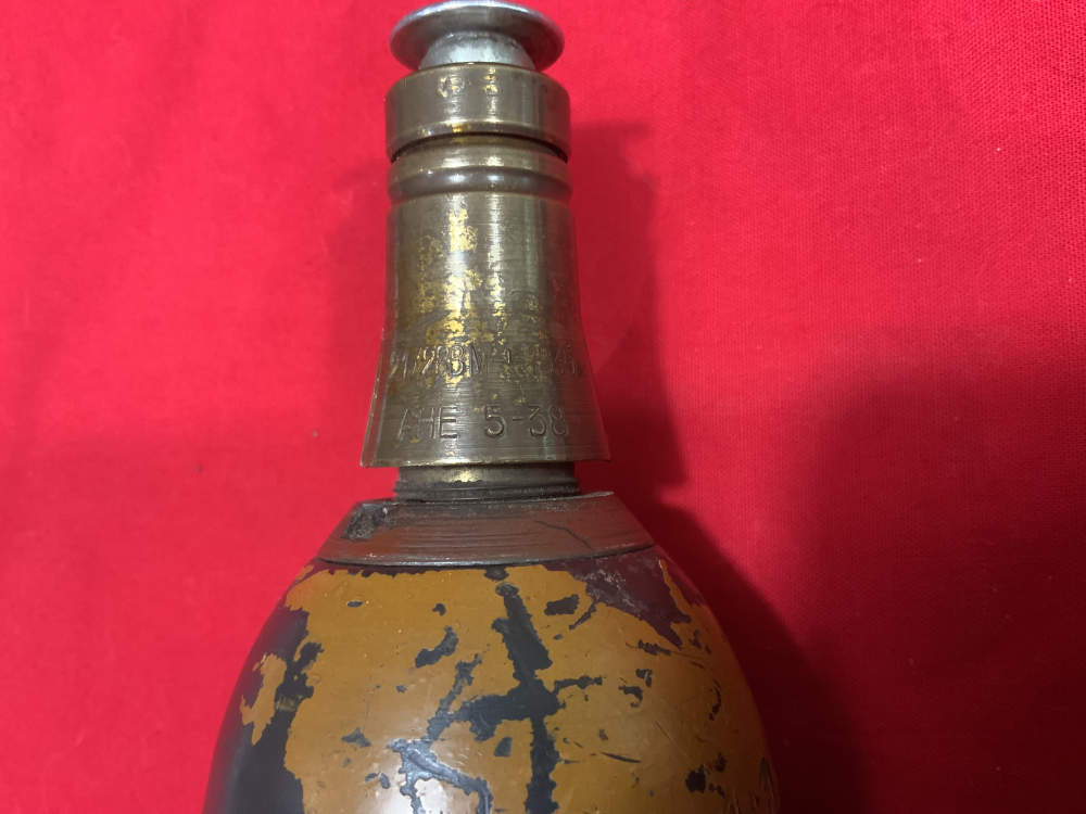 Original WWII French Brandt 60mm internally Fragmented 60mm Mortar Round-img-1