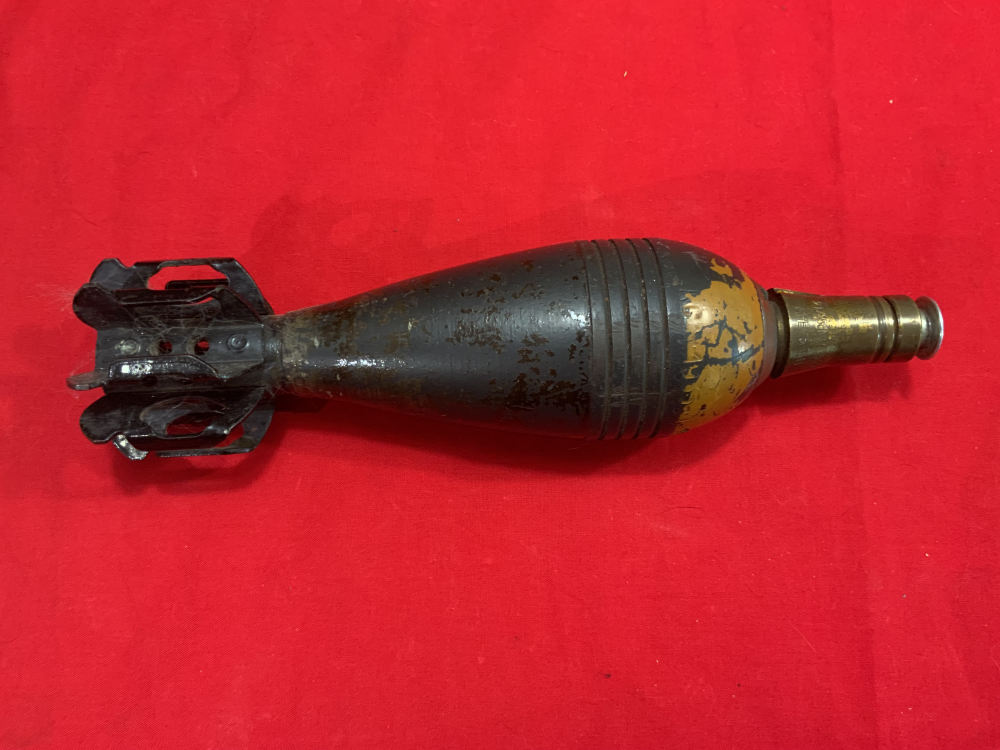 Original WWII French Brandt 60mm internally Fragmented 60mm Mortar Round-img-0