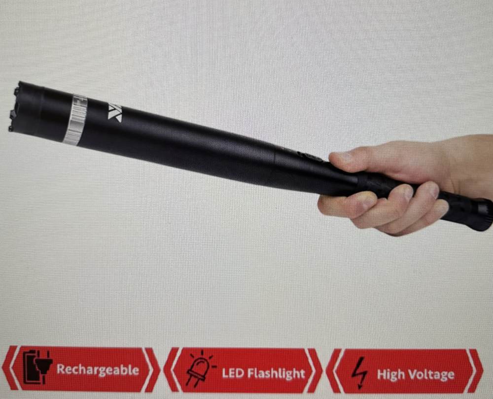Aluminum Heavy-Duty Stun Baton Flashlight BAT Stun Gun for Self Defense-img-0