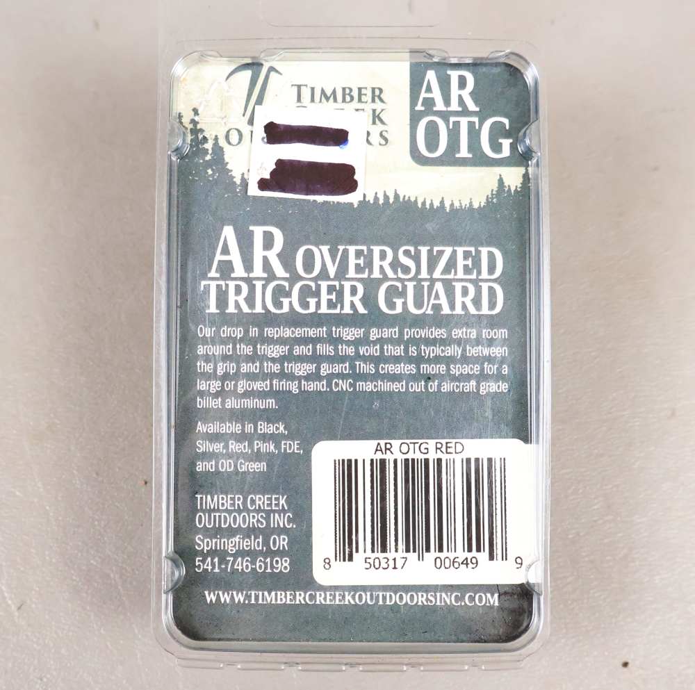 ONE AR-15 TIMBER CREEK RED OVERSIZE TRIGGER GUARD AR OTG Billet Aluminum-img-1