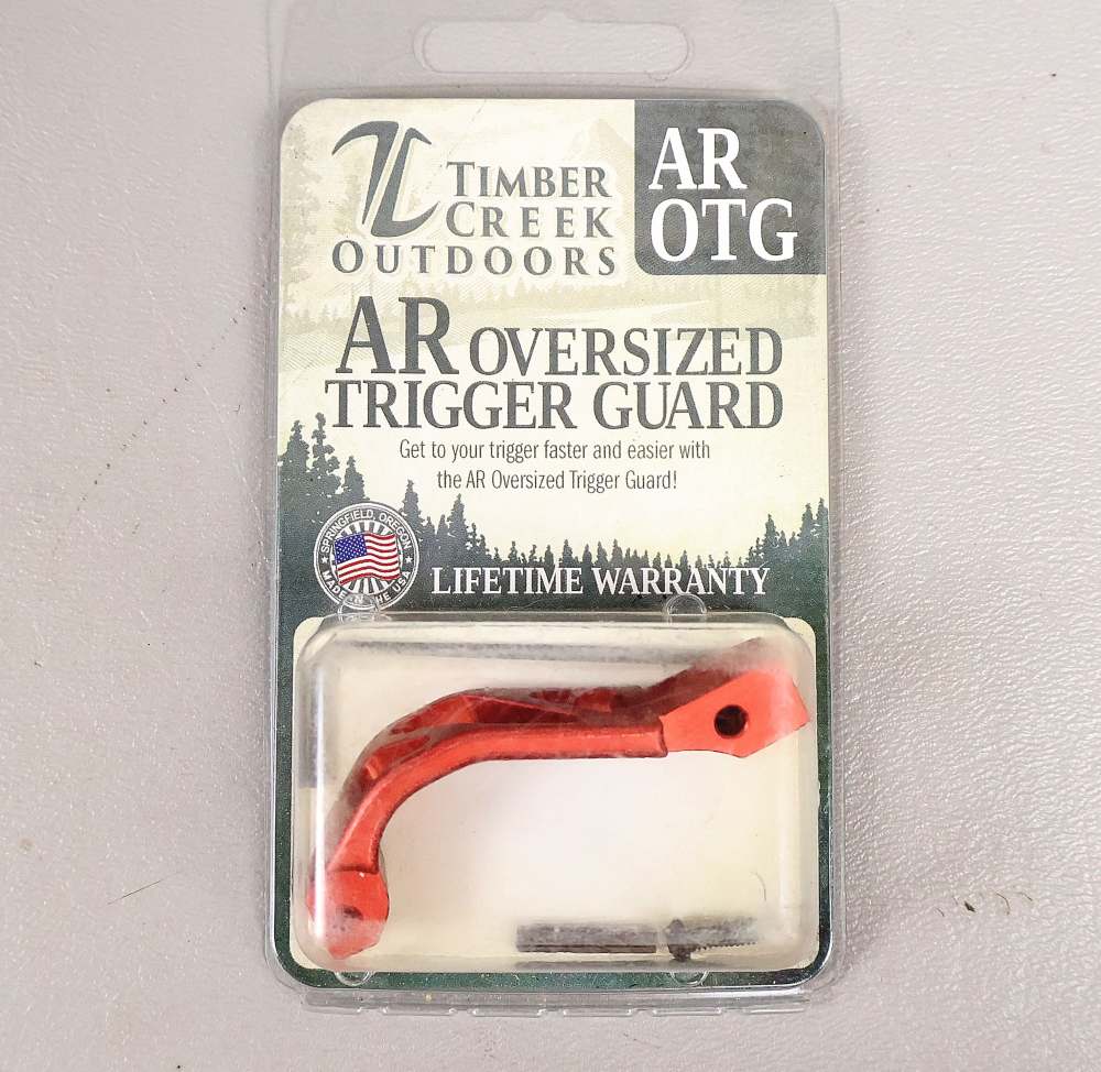 ONE AR-15 TIMBER CREEK RED OVERSIZE TRIGGER GUARD AR OTG Billet Aluminum-img-0