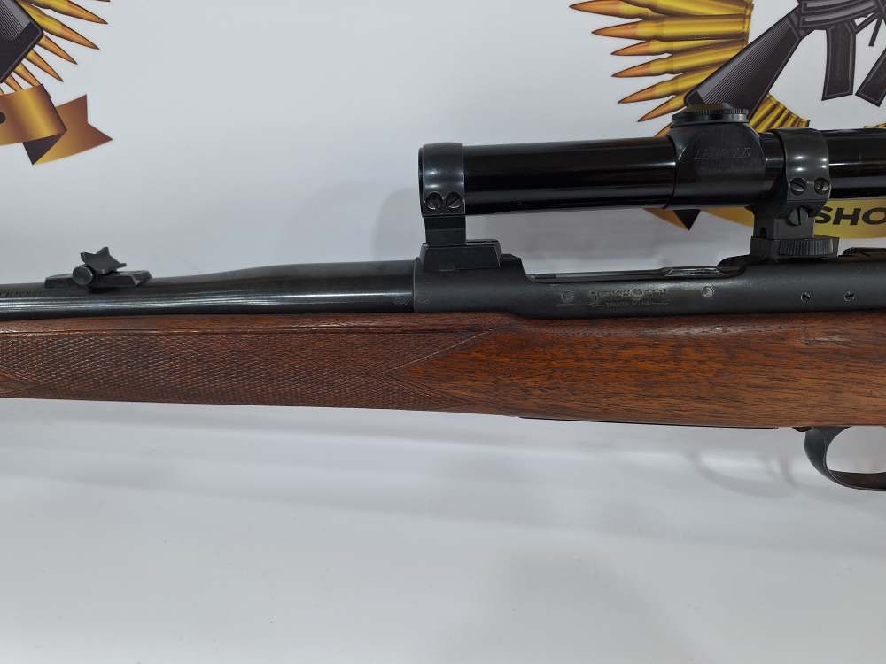Winchester Model 70 Super Grade Cal 375 H&H W/ Leupold 1X  PRE 64-img-12