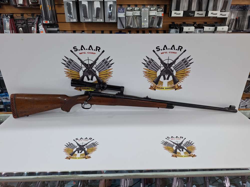 Winchester Model 70 Super Grade Cal 375 H&H W/ Leupold 1X  PRE 64-img-0