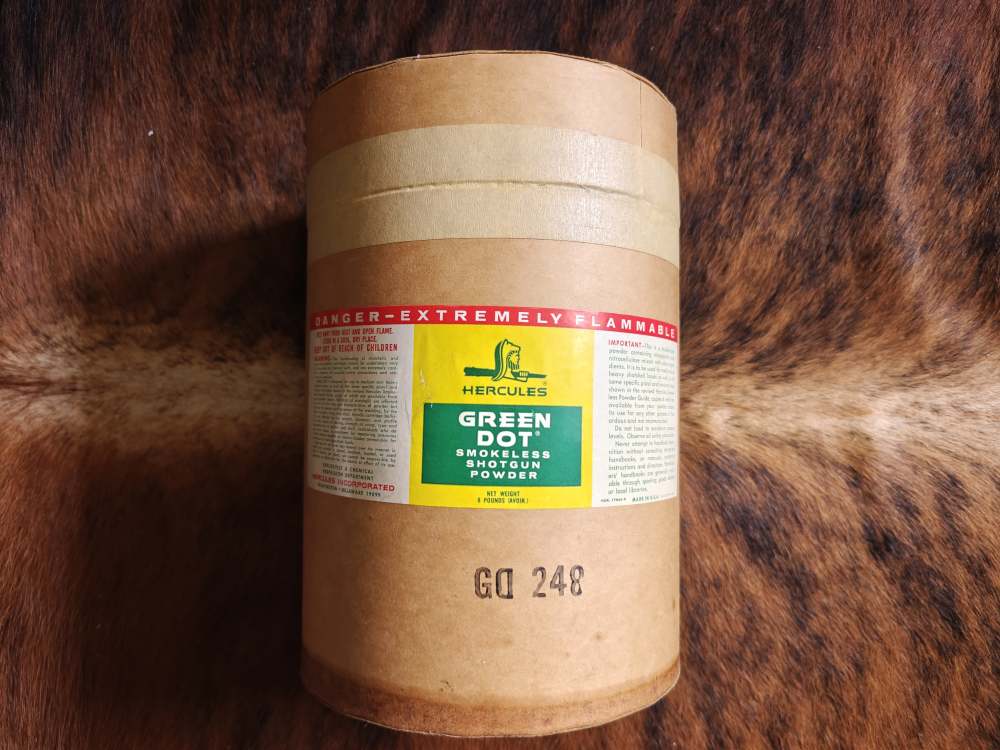 8 Pounds Vintage Hercules Sealed Green Dot Powder!-img-0