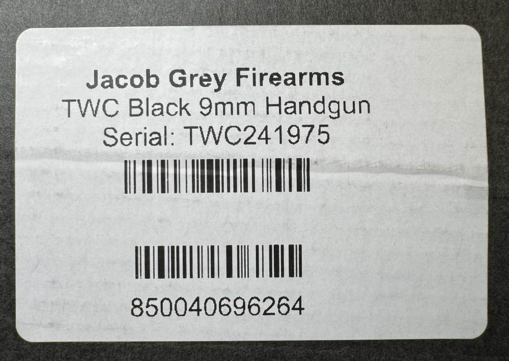 Jacob Gray TWC Black Optics Ready 9mm Pistol - Gently Used-img-28