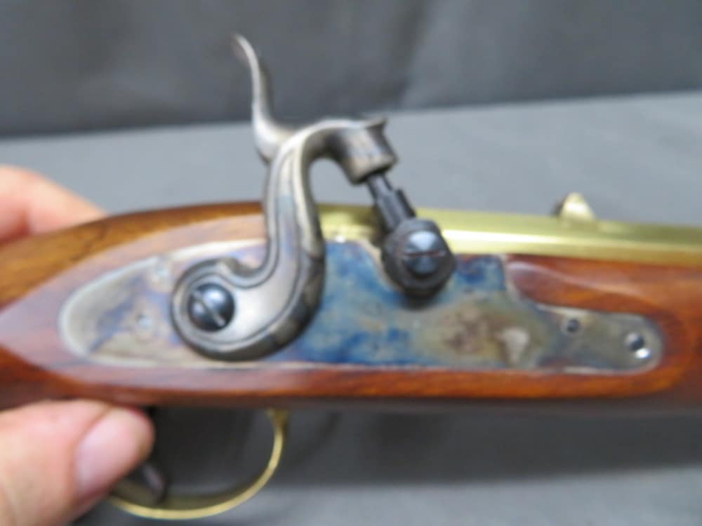 CASED PAIR OF PEDERSOLI REPRODUCTION KENTUCKY STYLE .44 PERCUSSION PISTOLS-img-20