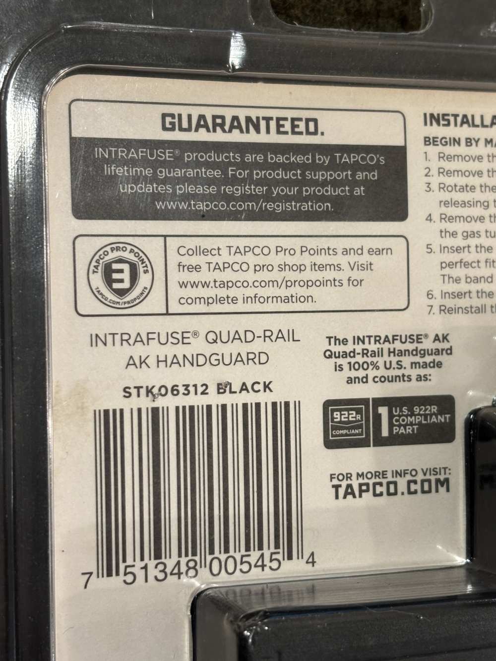 Like New Used - Discontinued TAPCO AK47 Polymer Quad Rail Handguard Set -img-44