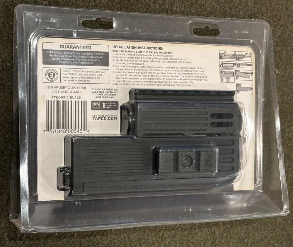 Like New Used - Discontinued TAPCO AK47 Polymer Quad Rail Handguard Set -img-43