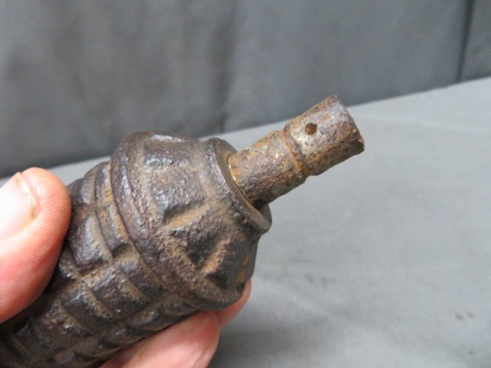 PRE WWII JAPANESE TYPE 10 HAND GRENADE / KNEE MORTAR ROUND-ORIGINAL-SCARCE-img-4