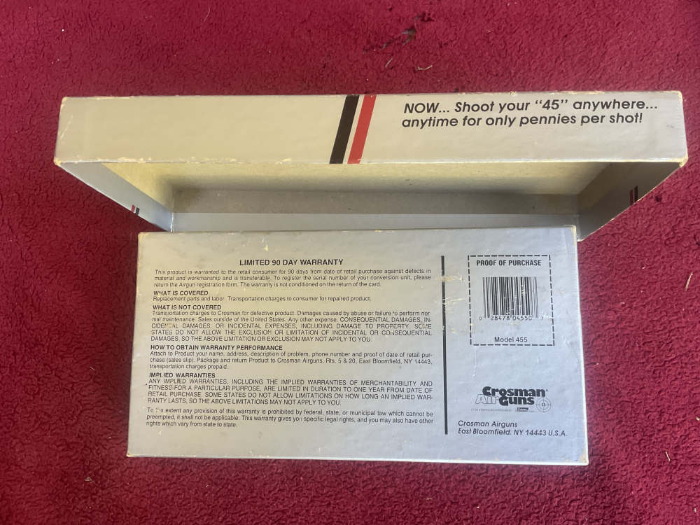 Like New in Box 1911 Model 455  Crosman Blaser 177 Pellet Conversion -img-13