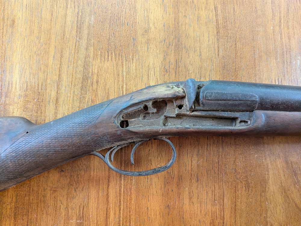 Antique Cap & Ball 12ga Side-by-Side – No FFL – Project/Wall Hanger-img-4