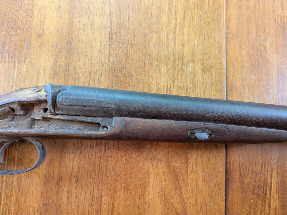 Antique Cap & Ball 12ga Side-by-Side – No FFL – Project/Wall Hanger-img-6