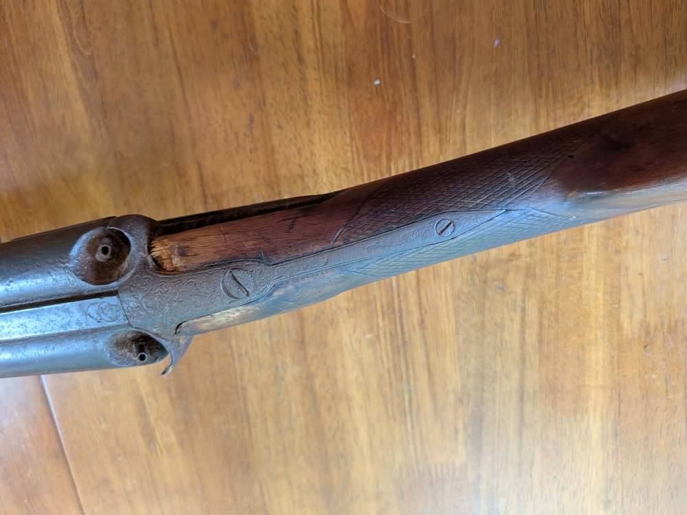 Antique Cap & Ball 12ga Side-by-Side – No FFL – Project/Wall Hanger-img-16