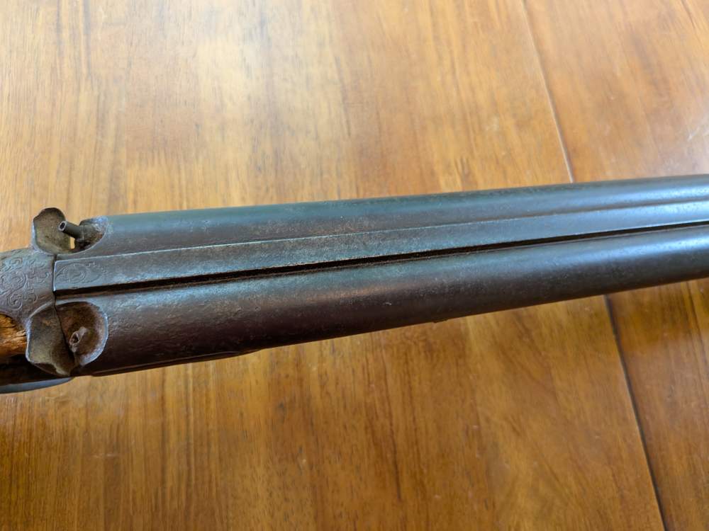 Antique Cap & Ball 12ga Side-by-Side – No FFL – Project/Wall Hanger-img-42