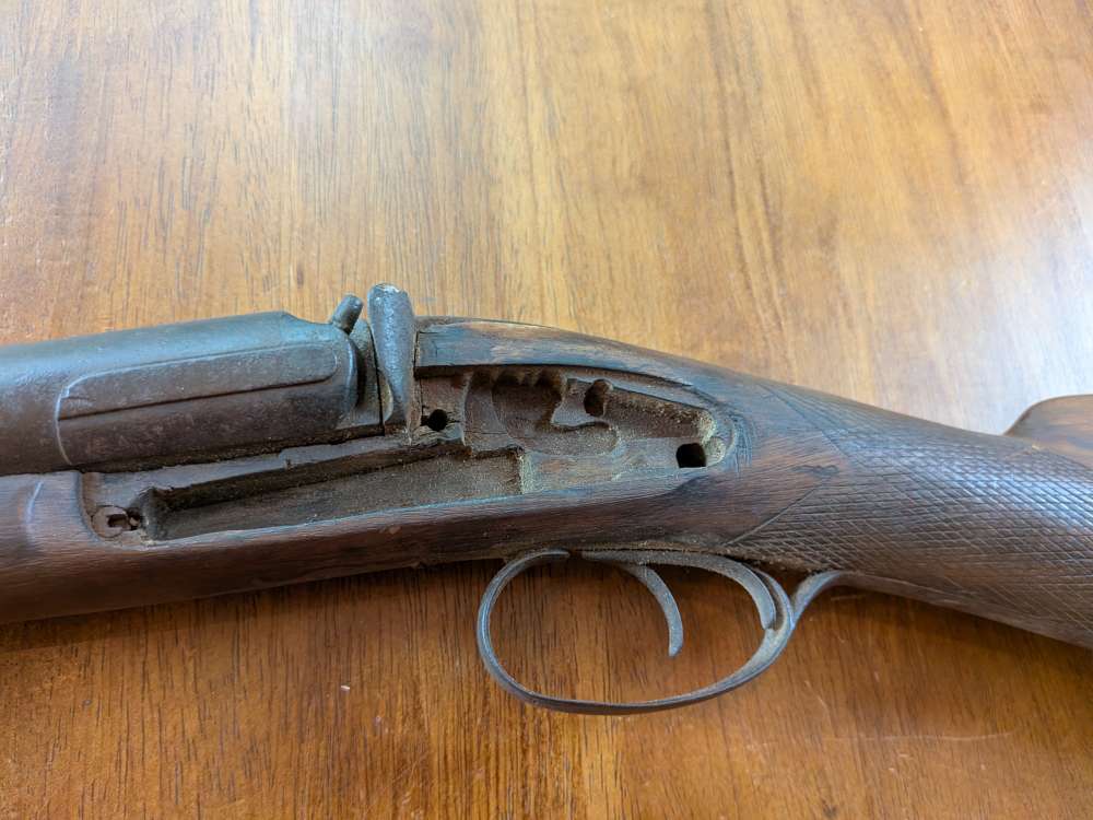 Antique Cap & Ball 12ga Side-by-Side – No FFL – Project/Wall Hanger-img-29