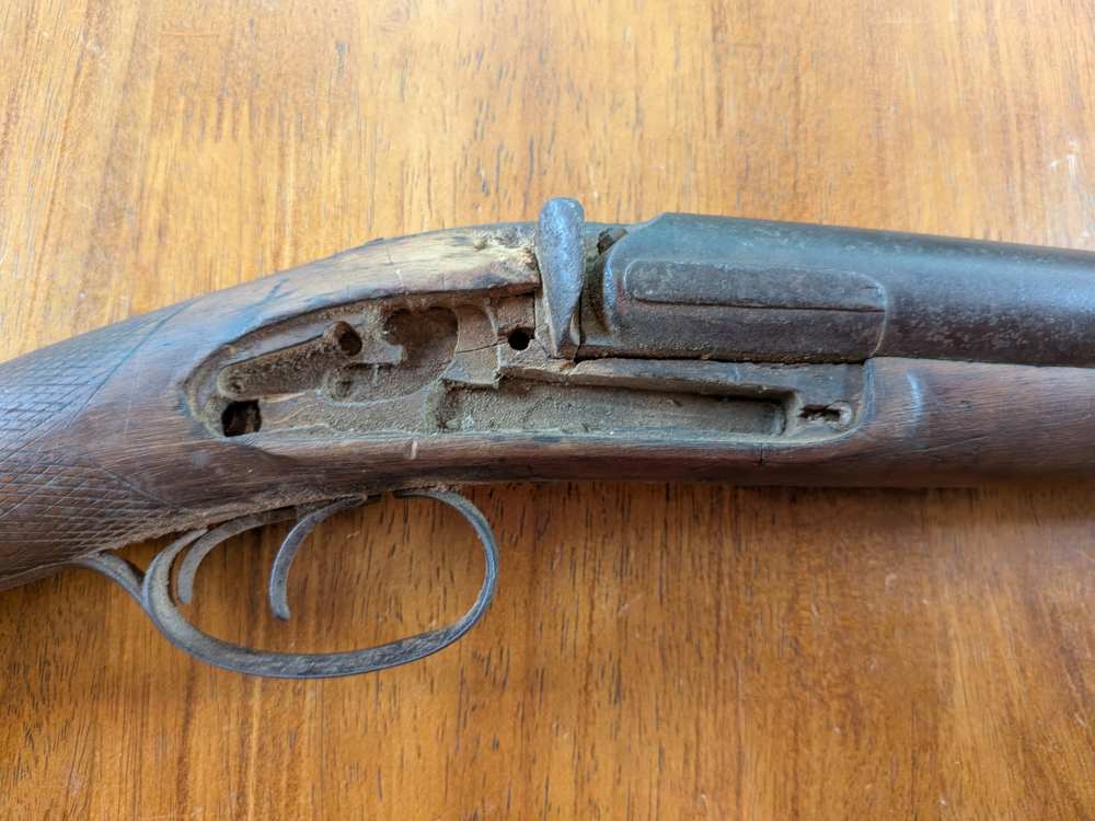 Antique Cap & Ball 12ga Side-by-Side – No FFL – Project/Wall Hanger-img-5