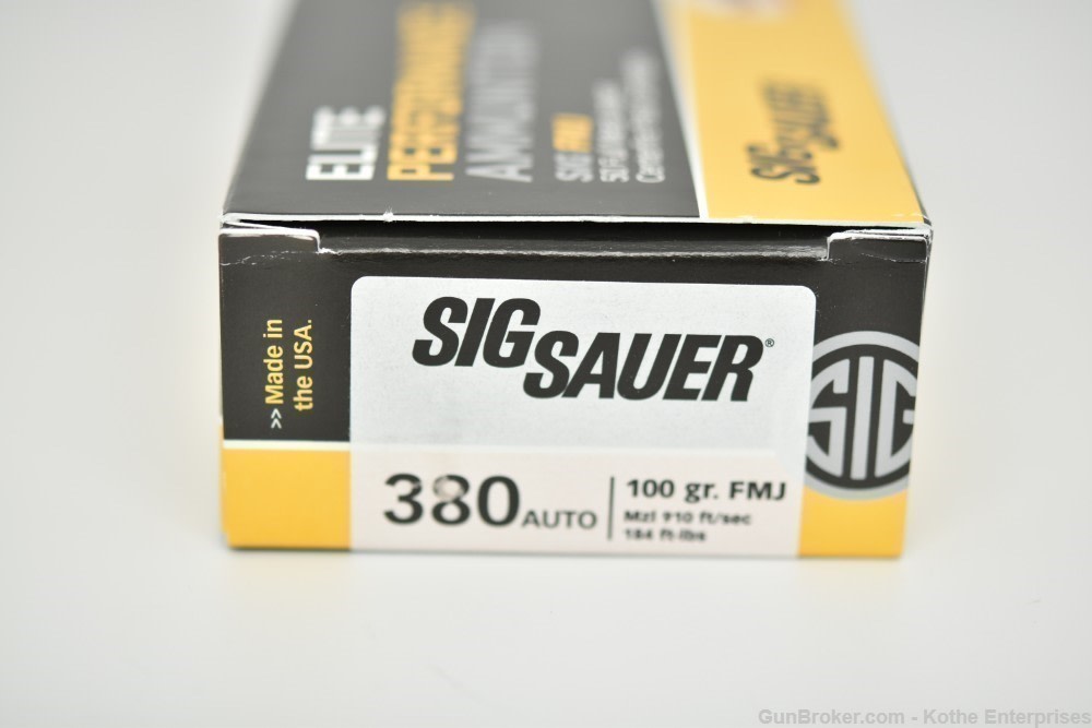 Sig Sauer .380 ACP FMJ 100 Gr 100 Rounds-img-1
